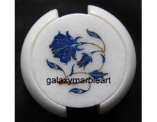 Decorative marble inlay handicraft coaster set 3.5" Cs-37